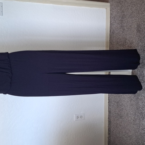 Blue Sleeveless Scoop Neck Sheath Jumpsuit Size Large - Picture 10 of 10